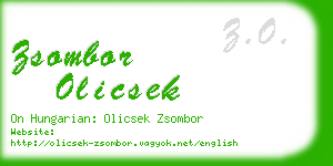zsombor olicsek business card